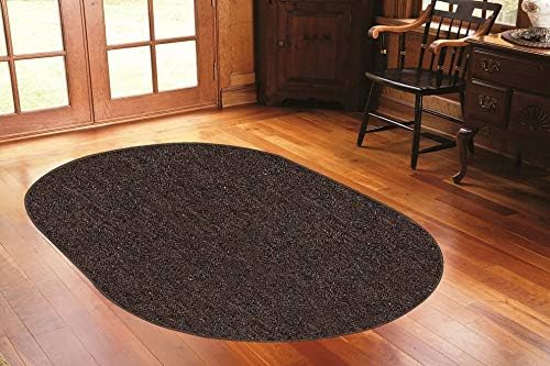 Ambiant Broadway Collection Pet Friendly Indoor Outdoor Area Rugs Brown - 5' x 8' Oval, Stain & Fade Resistant, Easy Care, Pet & Kids Friendly, Made in USA, Perfect for Weddings & Everyday Use!