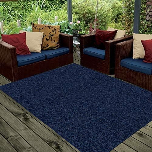 Ambiant Broadway Collection Pet Friendly Indoor Outdoor Area Rugs Blue - 10' x 12' Rectangle, Stain & Fade Resistant, Easy Care, Pet & Kids Friendly, Made in USA, Perfect for Weddings & Everyday Use!