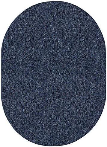 Ambiant Broadway Collection Pet Friendly Indoor Outdoor Area Rugs Blue - 2' x 8' Oval, Stain & Fade Resistant, Easy Care, Pet & Kids Friendly, Made in USA, Perfect for Weddings & Everyday Use!
