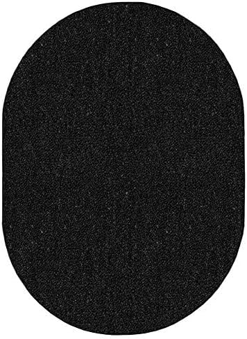 Ambiant Broadway Collection Pet Friendly Indoor Outdoor Area Rugs Black - 5' x 7' Oval, Stain & Fade Resistant, Easy Care, Pet & Kids Friendly, Made in USA, Perfect for Weddings & Everyday Use!