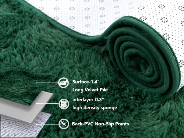 Extra Large 9x12 Feet Fuzzy Rug Fluffy Rug for Living Room, Big Plush Non-Skid Shag Carpet, Soft Shaggy Rugs for Bedroom Indoor Modern Home Decor