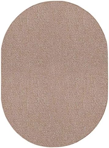 Ambiant Broadway Collection Pet Friendly Indoor Outdoor Area Rugs Beige - 2' x 8' Oval, Stain & Fade Resistant, Easy Care, Pet & Kids Friendly, Made in USA, Perfect for Weddings & Everyday Use!