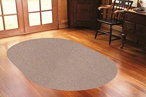 Ambiant Broadway Collection Pet Friendly Indoor Outdoor Area Rugs Beige - 2' x 8' Oval, Stain & Fade Resistant, Easy Care, Pet & Kids Friendly, Made in USA, Perfect for Weddings & Everyday Use!