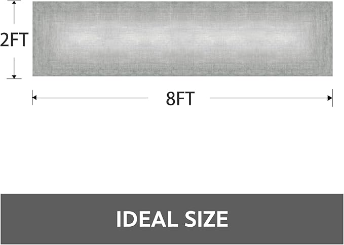2x8 Runner Rug Machine Washable Non Slip Area Rug Modern Abstract Rug Ultra Soft Floor Runners for Hallways for Entryway Laundry Room Kitchen, Ash Grey