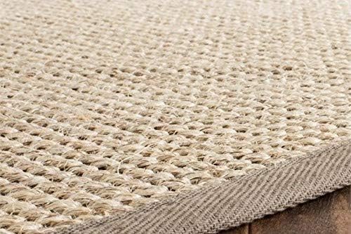 SAFAVIEH Natural Fiber Collection Accent Rug - 2' x 3', Marble & Khaki, Border Sisal Design, Easy Care, Ideal for High Traffic Areas in Entryway, Living Room, Bedroom (NF143E)