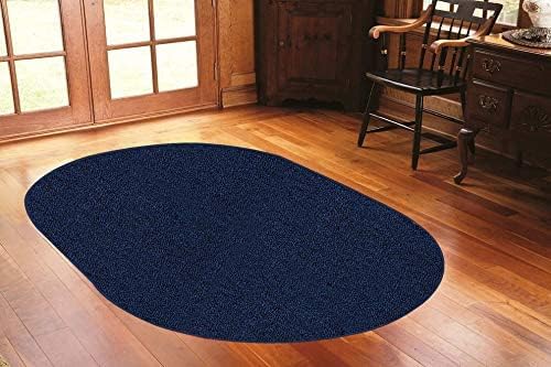 Ambiant Broadway Collection Pet Friendly Indoor Outdoor Area Rugs Blue - 3' x 5' Oval, Stain & Fade Resistant, Easy Care, Pet & Kids Friendly, Made in USA, Perfect for Weddings & Everyday Use!