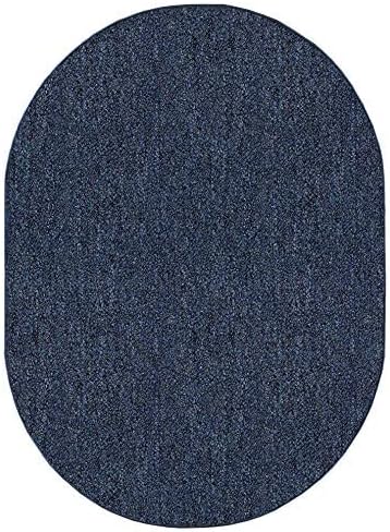 Ambiant Broadway Collection Pet Friendly Indoor Outdoor Area Rugs Blue - 2' x 12' Oval, Stain & Fade Resistant, Easy Care, Pet & Kids Friendly, Made in USA, Perfect for Weddings & Everyday Use!