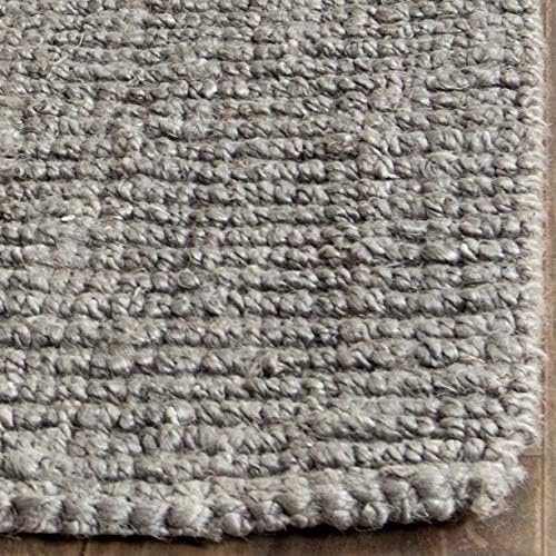 SAFAVIEH Natural Fiber Collection Area Rug - 6' x 9', Light Grey, Handmade Chunky Textured Jute 0.75-inch Thick, Ideal for High Traffic Areas in Living Room, Bedroom (NF447G)