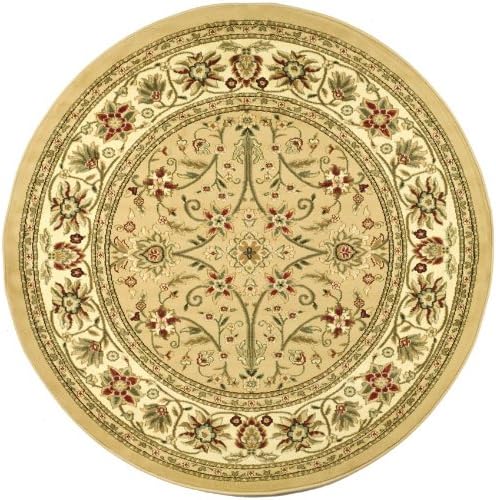 SAFAVIEH Lyndhurst Collection 10' Round Beige/Ivory LNH212D Traditional Oriental Non-Shedding Living Room Bedroom Area Rug