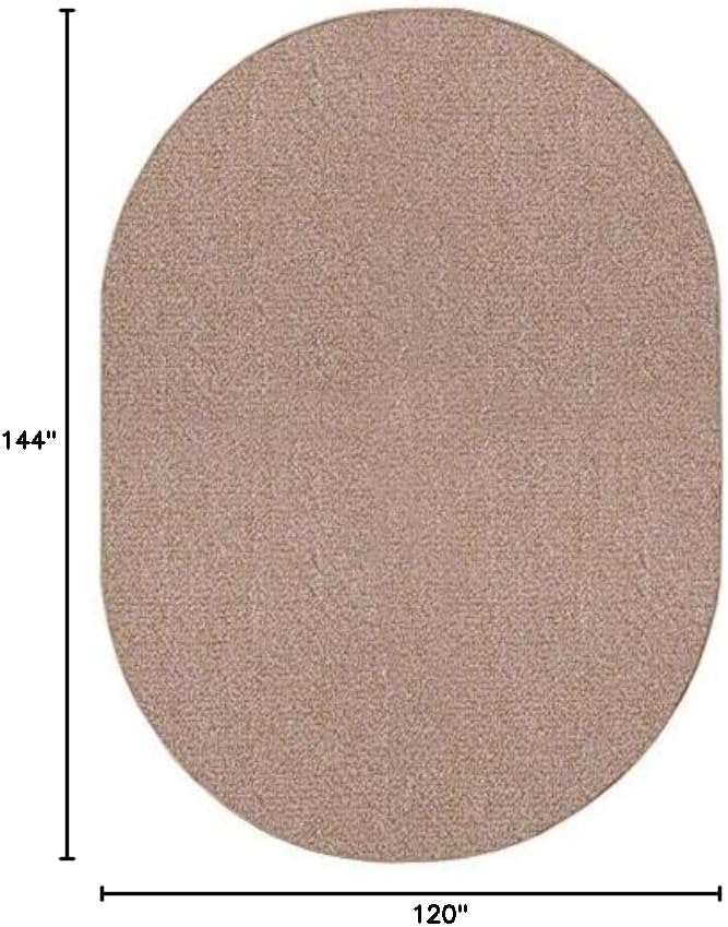 Ambiant Broadway Collection Pet Friendly Indoor Outdoor Area Rugs Beige - 10' x 12' Oval, Stain & Fade Resistant, Easy Care, Pet & Kids Friendly, Made in USA, Perfect for Weddings & Everyday Use!