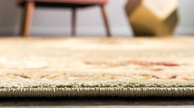 Unique Loom Versailles Collection Traditional Classic Floral Motif Area Rug (2' 7 x 12' 0 Runner, Green/Ivory)