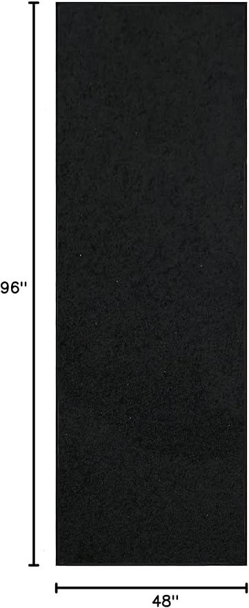 Furnish my Place Modern Indoor/Outdoor Commercial Solid Color Rug - Black, 4' x 8', Runner, Pet and Kids Friendly Rug. Made in USA, Area Rugs Great for Kids, Pets, Event, Wedding