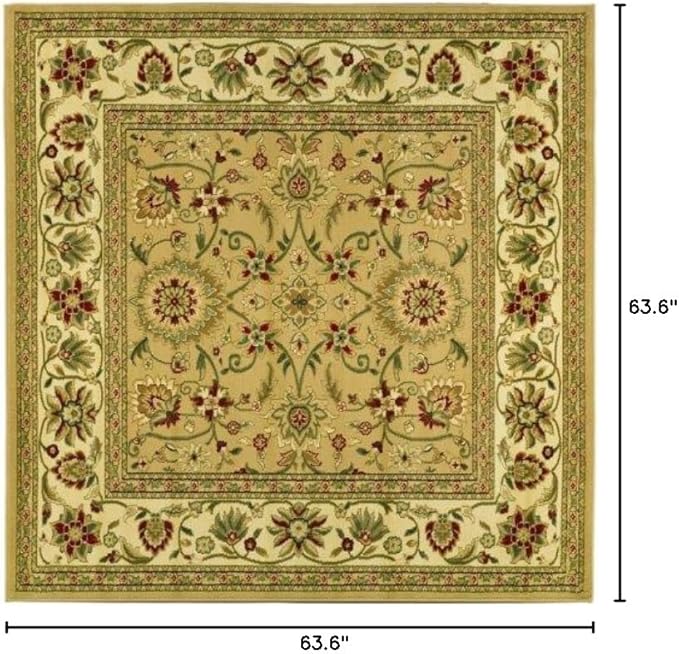 SAFAVIEH Lyndhurst Collection 5'3" Square Beige/Ivory LNH212D Traditional Oriental Non-Shedding Living Room Bedroom Area Rug
