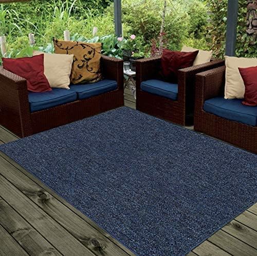 Ambiant Broadway Collection Pet Friendly Indoor Outdoor Area Rugs Blue - 2' x 8' Runner, Stain & Fade Resistant, Easy Care, Pet & Kids Friendly, Made in USA, Perfect for Weddings & Everyday Use!