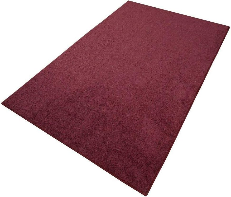 Furnish my Place Modern Indoor/Outdoor Commercial Solid Color Rug - Cranberry, 2' x 24', Runner, Pet and Kids Friendly Rug. Made in USA, Area Rugs Great for Kids, Pets, Event, Wedding