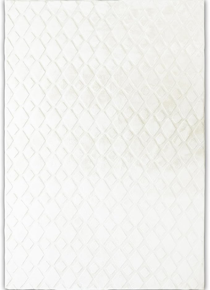 White Faux Rabbit Fur Rug 5.25x7.55 Machine Washable Area Rugs for Bedroom Fluffy Rugs for Living Room No-Shedding Carpet Sheepskin Rug (Cream, 5.25x7.55FT)…