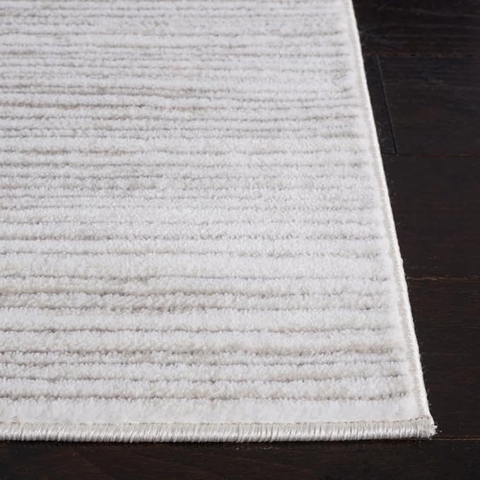 SAFAVIEH Vision Collection Runner Rug - 22' Runner, Ivory Grey, Contemporary Design, Stain Resistant, Ideal for High Traffic Areas in Hallway, Bathroom & Kitchen (VSN606K-222)