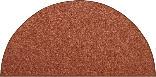 Furnish my Place Modern Plush Solid Color Rug - Rust, 72" x 144" Half Round, Pet and Kids Friendly Rug. Made in USA, Area Rugs Great for Kids, Pets, Event, Wedding, Living Room