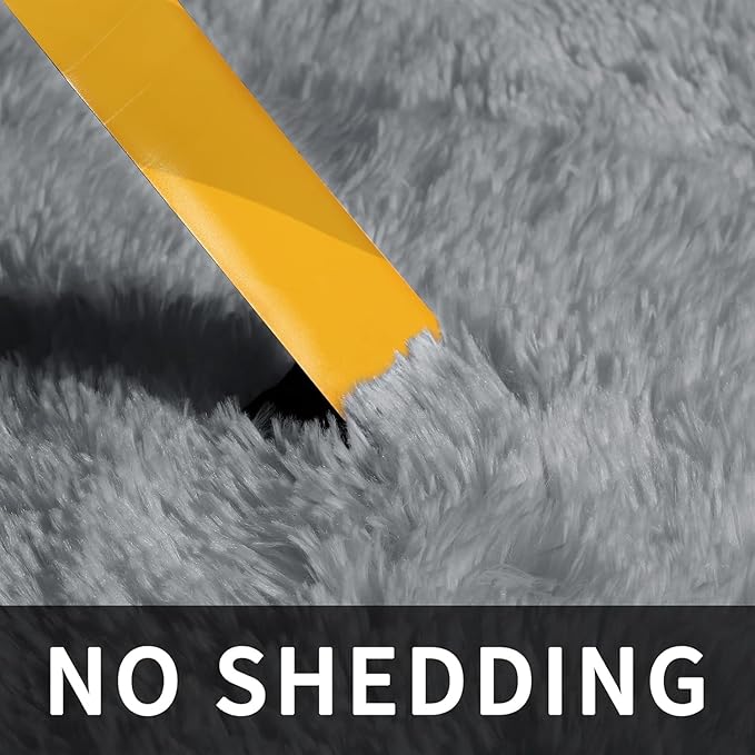Sour Lemon 10x14 Area Rugs for Bedroom, Fluffy Rugs for Living Room, Large Area Rug Shag Shaggy Carpet Soft Plush Furry Bedside Rug, Machine Washable Area Rugs for Kids Girls Boys Home Decor Anti Slip