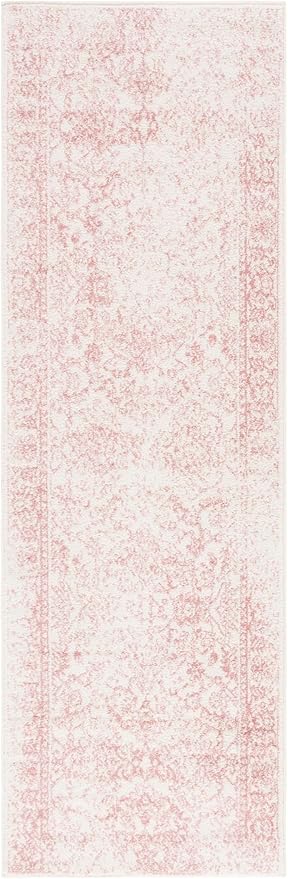 SAFAVIEH Adirondack Collection Runner Rug - 2'6" x 8', Ivory & Rose, Oriental Distressed Design, Non-Shedding & Easy Care, Ideal for High Traffic Areas in Living Room, Bedroom (ADR109H)
