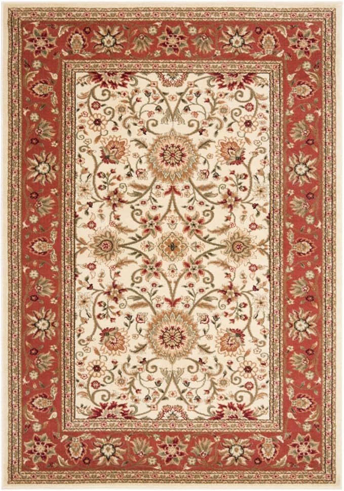 SAFAVIEH Lyndhurst Collection Accent Rug - 2'3" x 4', Ivory & Rust, Traditional Oriental Design, Non-Shedding & Easy Care, Ideal for High Traffic Areas in Entryway, Living Room, Bedroom (LNH212R)
