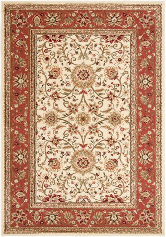 SAFAVIEH Lyndhurst Collection Accent Rug - 2'3" x 4', Ivory & Rust, Traditional Oriental Design, Non-Shedding & Easy Care, Ideal for High Traffic Areas in Entryway, Living Room, Bedroom (LNH212R)