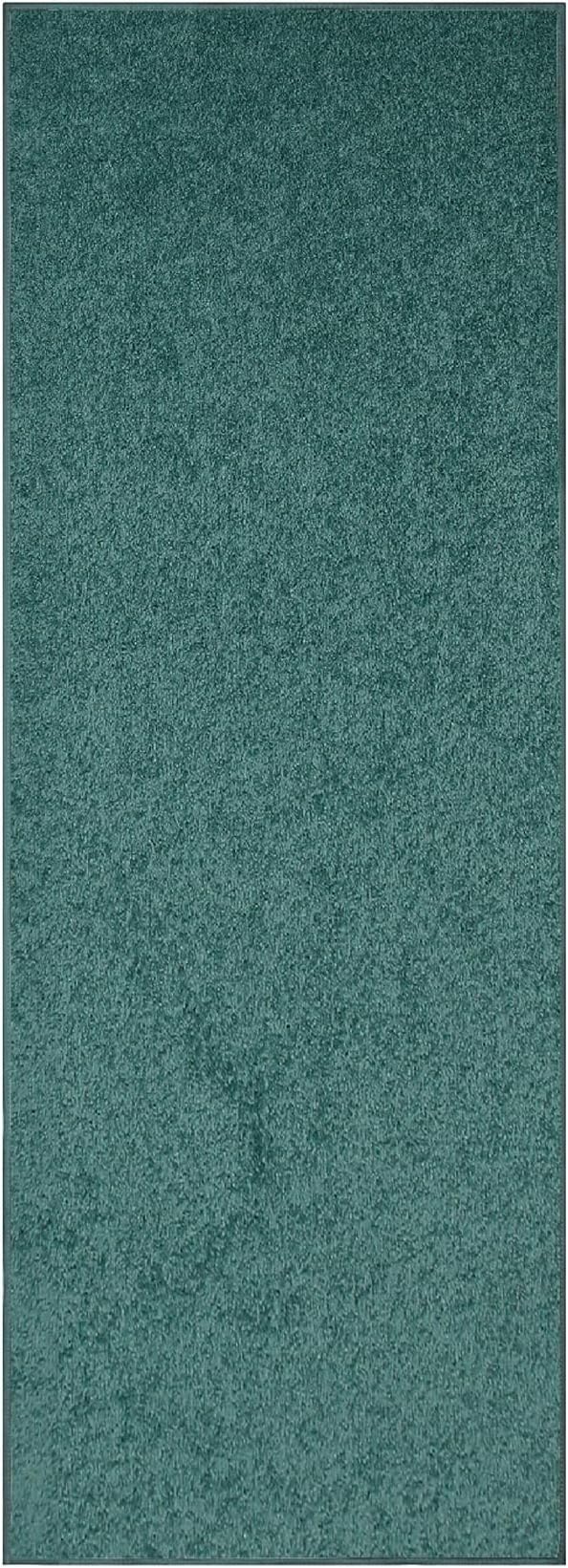 Furnish my Place Modern Plush Solid Color Rug - Teal, 3' x 10', Pet and Kids Friendly Rug. Made in USA, Area Rugs Great for Kids, Pets, Event, Wedding