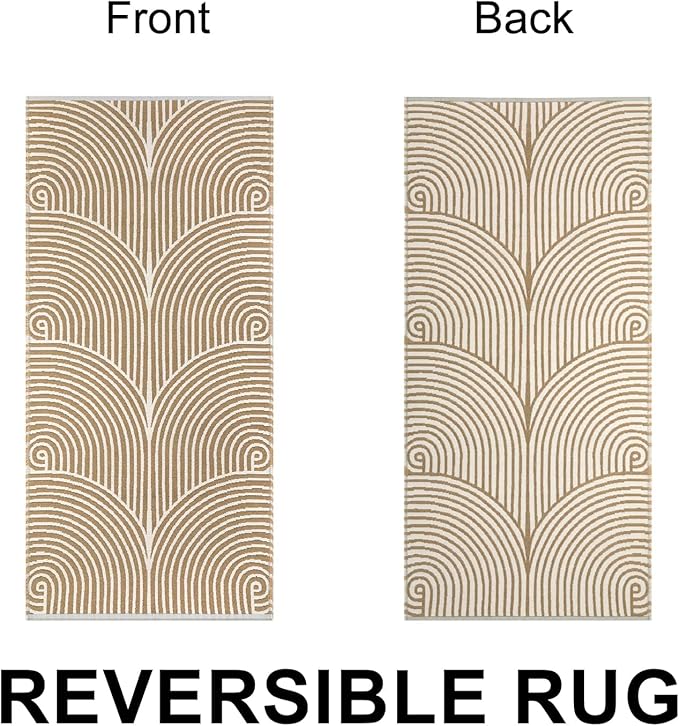 Tiffasea Washable Kitchen Rug 2'x4', Bathroom Runner Rug, Cotton Woven Entryway Rug Modern Area Rug Bedroom Runner Front Door Mat Indoor Outdoor Rugs for Laundry/Living Room