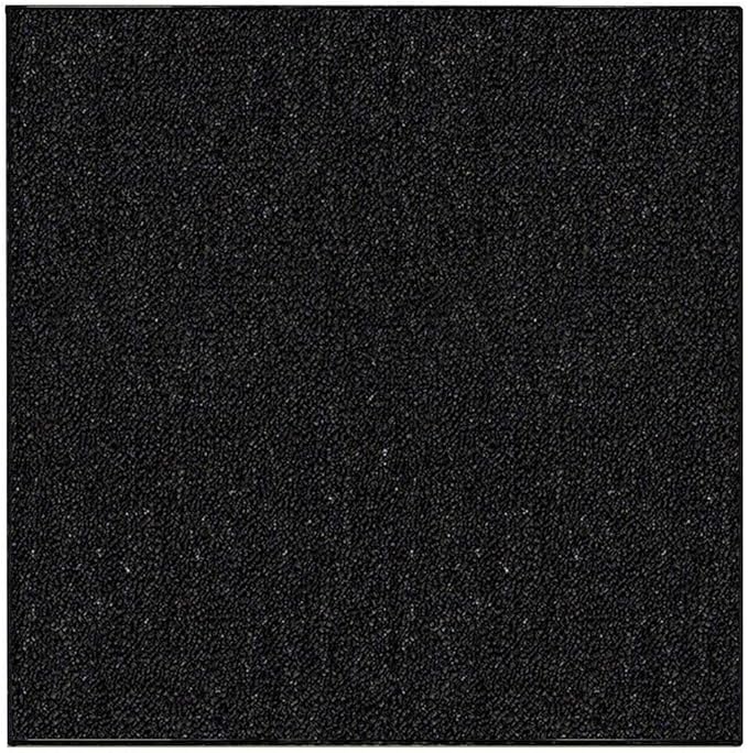 Ambiant Broadway Collection Pet Friendly Indoor Outdoor Area Rugs Black - 4' Square, Stain & Fade Resistant, Easy Care, Pet & Kids Friendly, Made in USA, Perfect for Weddings & Everyday Use!