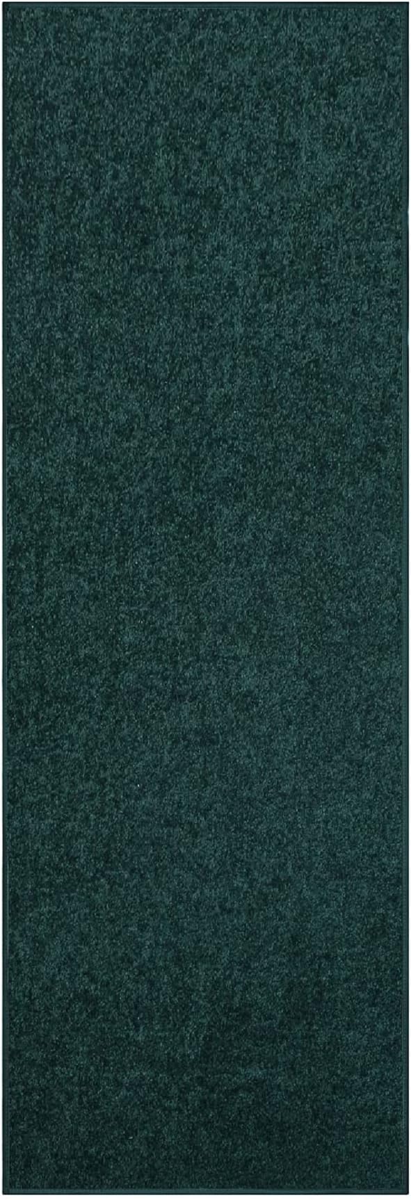 Furnish my Place Modern Indoor/Outdoor Commercial Solid Color Rug - Forest Green, 2' x 10', Runner, Pet and Kids Friendly Rug. Made in USA, Area Rugs Great for Kids, Pets, Event, Wedding