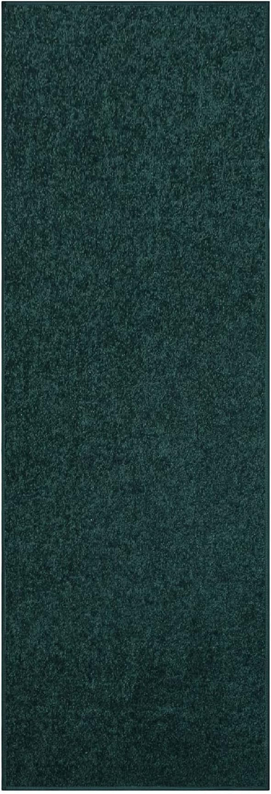 Furnish my Place Modern Indoor/Outdoor Commercial Solid Color Rug - Forest Green, 2' x 10', Runner, Pet and Kids Friendly Rug. Made in USA, Area Rugs Great for Kids, Pets, Event, Wedding