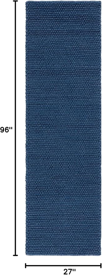 Safavieh Natura Collection Runner Rug - 2'3" x 8', Blue, Western Design, Ideal for High Traffic Areas in Entryway, Kitchen & Bathroom (NAT620M-28)