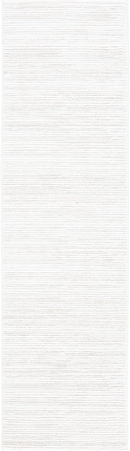 SAFAVIEH Vision Collection Runner Rug - 18' Runner, Ivory, Contemporary Design, Stain Resistant, Ideal for High Traffic Areas in Hallway, Bathroom & Kitchen (VSN606J-218)