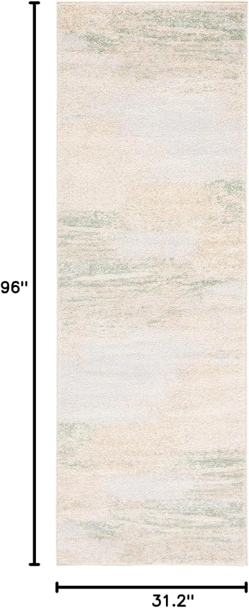 SAFAVIEH Adirondack Collection Runner Rug - 2'6" x 8', Ivory & Gold, Modern Abstract Design, Non-Shedding & Easy Care, Ideal for High Traffic Areas in Living Room, Bedroom (ADR112D)