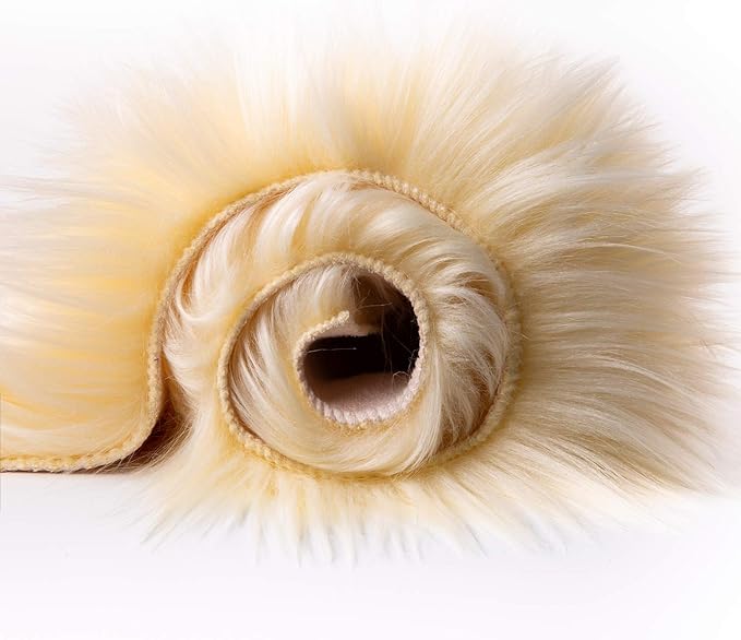 Ashler faux fur rug, Fluffy Shaggy Area Rug Ultra Soft 2.2 x 6 Feet Rectangle Fur Rug, Yellow Fuzzy Rug Machine Washable Shag Rug, Nursery Decor Throw Rugs for Bedroom, kids room, Living Room