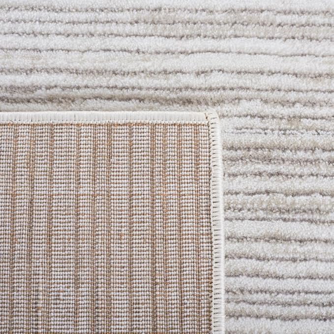 SAFAVIEH Vision Collection Runner Rug - 22' Runner, Ivory Grey, Contemporary Design, Stain Resistant, Ideal for High Traffic Areas in Hallway, Bathroom & Kitchen (VSN606K-222)