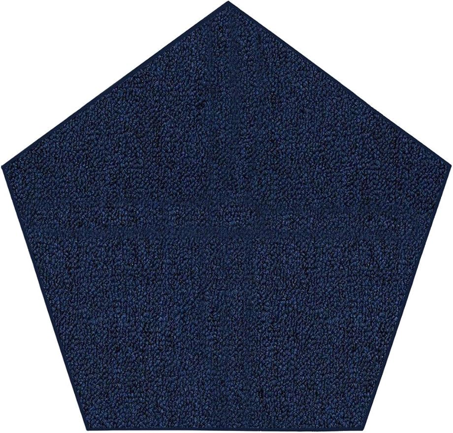 Ambiant Broadway Collection Pet Friendly Indoor Outdoor Area Rugs Blue - 10' Pentagon, Stain & Fade Resistant, Easy Care, Pet & Kids Friendly, Made in USA, Perfect for Weddings & Everyday Use!