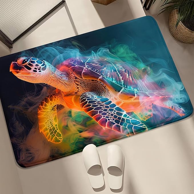 Sea Turtles Area Rugs - Sea Turtle Rugs for Bedroom Ocean Theme Rugs Ocean Animal Room Decor, 2'×3'