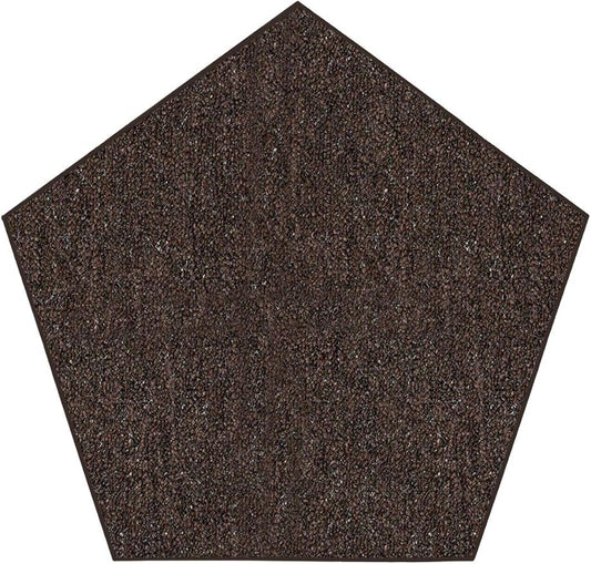 Ambiant Broadway Collection Pet Friendly Indoor Outdoor Area Rugs Brown - 7' Pentagon, Stain & Fade Resistant, Easy Care, Pet & Kids Friendly, Made in USA, Perfect for Weddings & Everyday Use!