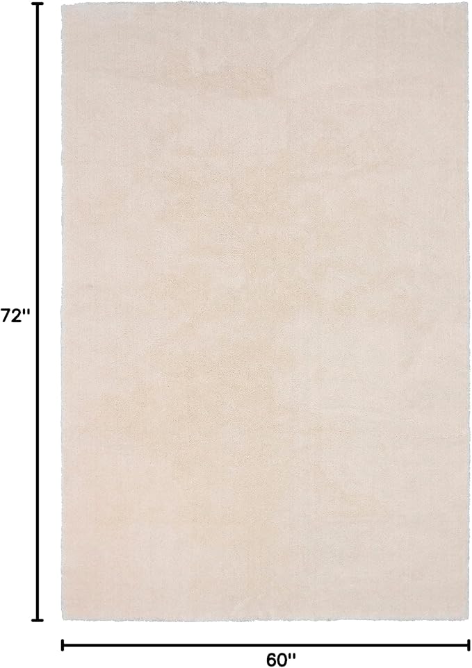 Garland Rug Room Size Bathroom Carpet, 5-Feet by 6-Feet, Ivory