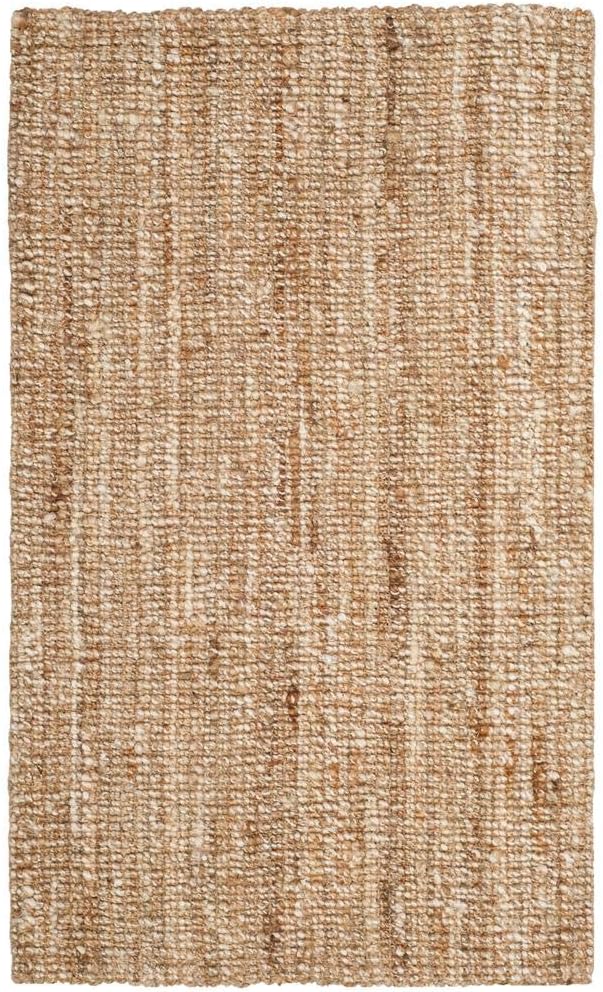 SAFAVIEH Natural Fiber Collection Accent Rug - 2' x 3', Natural & Ivory, Handmade Chunky Textured Jute 0.75-inch Thick, Ideal for High Traffic Areas in Entryway, Living Room, Bedroom (NF447N)