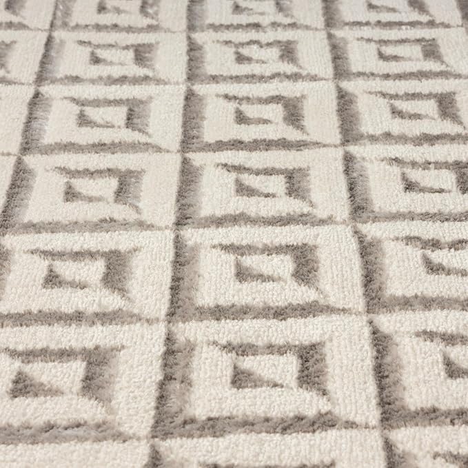 LUXE WEAVERS Geometric Greek Pattern Area Rug, Gray, 6'X9'