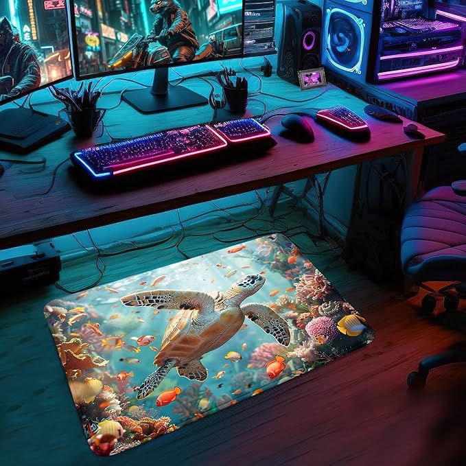 Sea Turtles Coastal Rugs - Kids Sea Turtle Rug for Bedroom Ocean Life Theme, 35 x 23 Inches