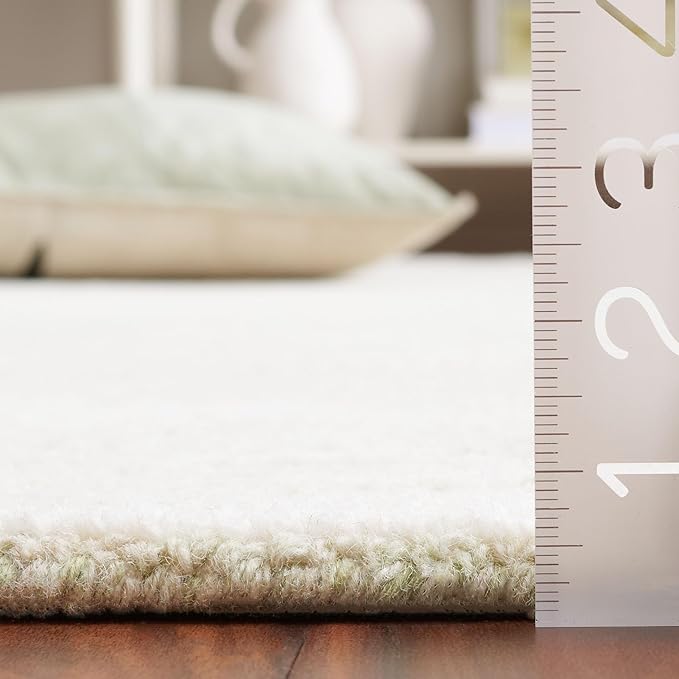 SAFAVIEH Abstract Collection Runner Rug - 8' Runner, Green & Ivory, Transitional Design, Ideal for High Traffic Areas in Hallway, Bathroom & Kitchen (ABT340Y-28)