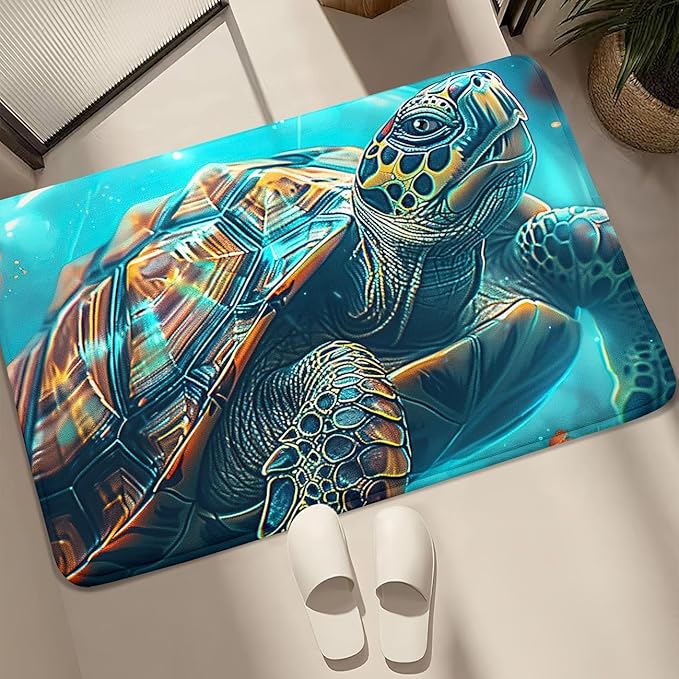 Sea Turtles Rug - Seafloor Turtle Area Rug for Kids Ocean Life Turtles Carpet Rugs for Bedroom Living Room Kids Room Decor, 2x3 Feet