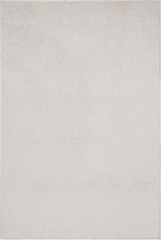 Furnish my Place Modern Plush Solid Color Rug - Off White, 9' x 13', Pet and Kids Friendly Rug. Made in USA, Rectangle, Area Rugs Great for Kids, Pets, Event, Wedding