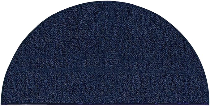Ambiant Broadway Collection Pet Friendly Indoor Outdoor Area Rugs Blue - 33'' x 66'' Half Round, Stain & Fade Resistant, Easy Care, Pet & Kids Friendly, Made in USA, Perfect for Weddings