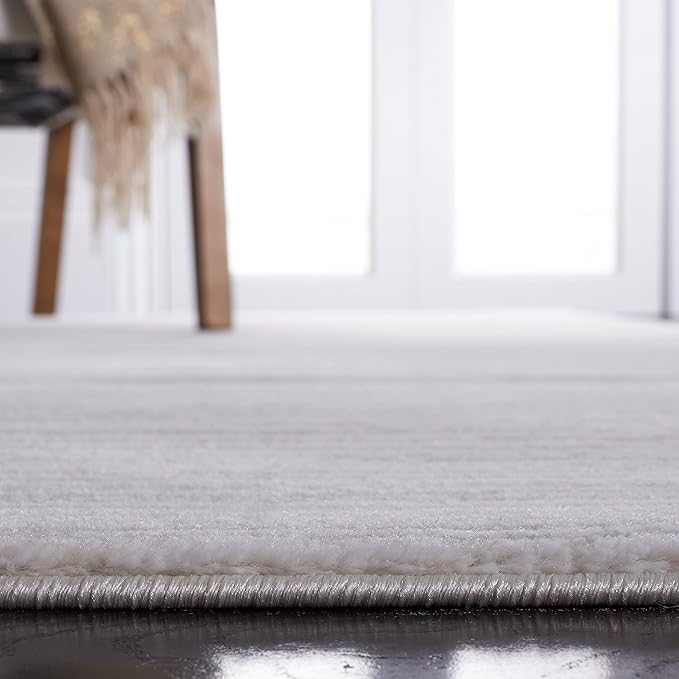 SAFAVIEH Vision Collection Runner Rug - 20' Runner, Ivory Grey, Contemporary Design, Stain Resistant, Ideal for High Traffic Areas in Hallway, Bathroom & Kitchen (VSN606K-220)