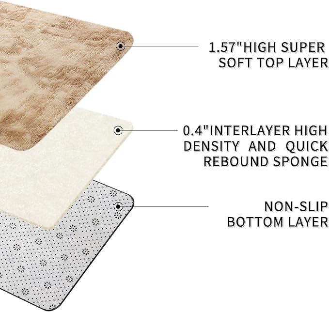 Sour Lemon Area Rugs 9x12 Living Room, Large Area Rug Shag Shaggy Carpet Soft Plush Furry Bedside Rug, Machine Washable Area Rugs for Bedroom Kids Girls Boys Home Decor Anti Slip