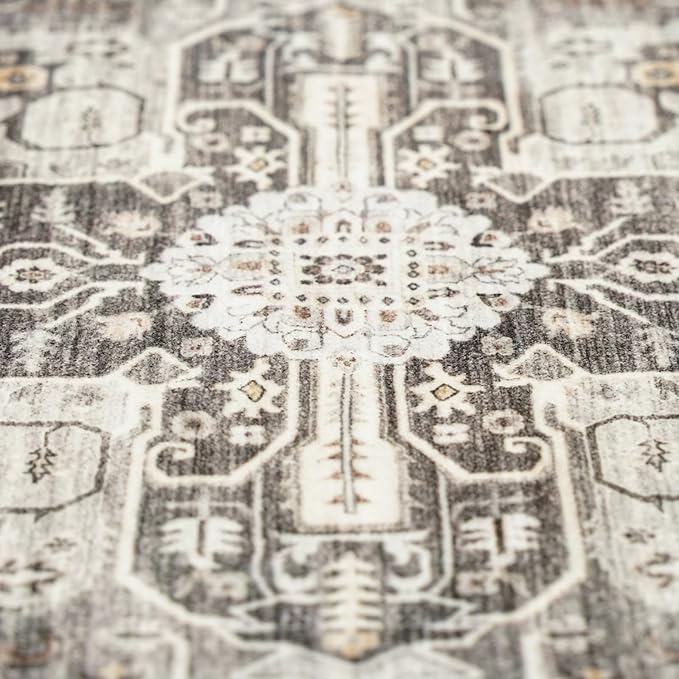 RUUGME Rug Runners 3x10 - Washable Hallway Rugs for Living Room Soft Stain Resistant Carpet for Bedroom Kitchen Bathroom with Non Slip Backing Home Decor Floor Decoration Mat 3x10 Grey